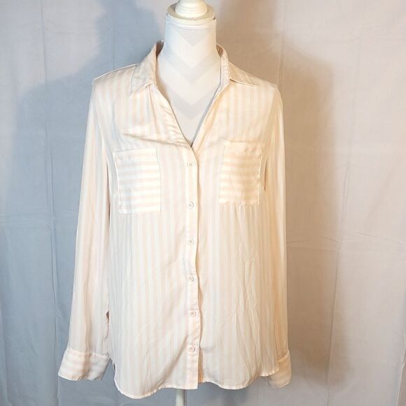 My Michelle Pink Striped Blouse - Picture 1 of 9